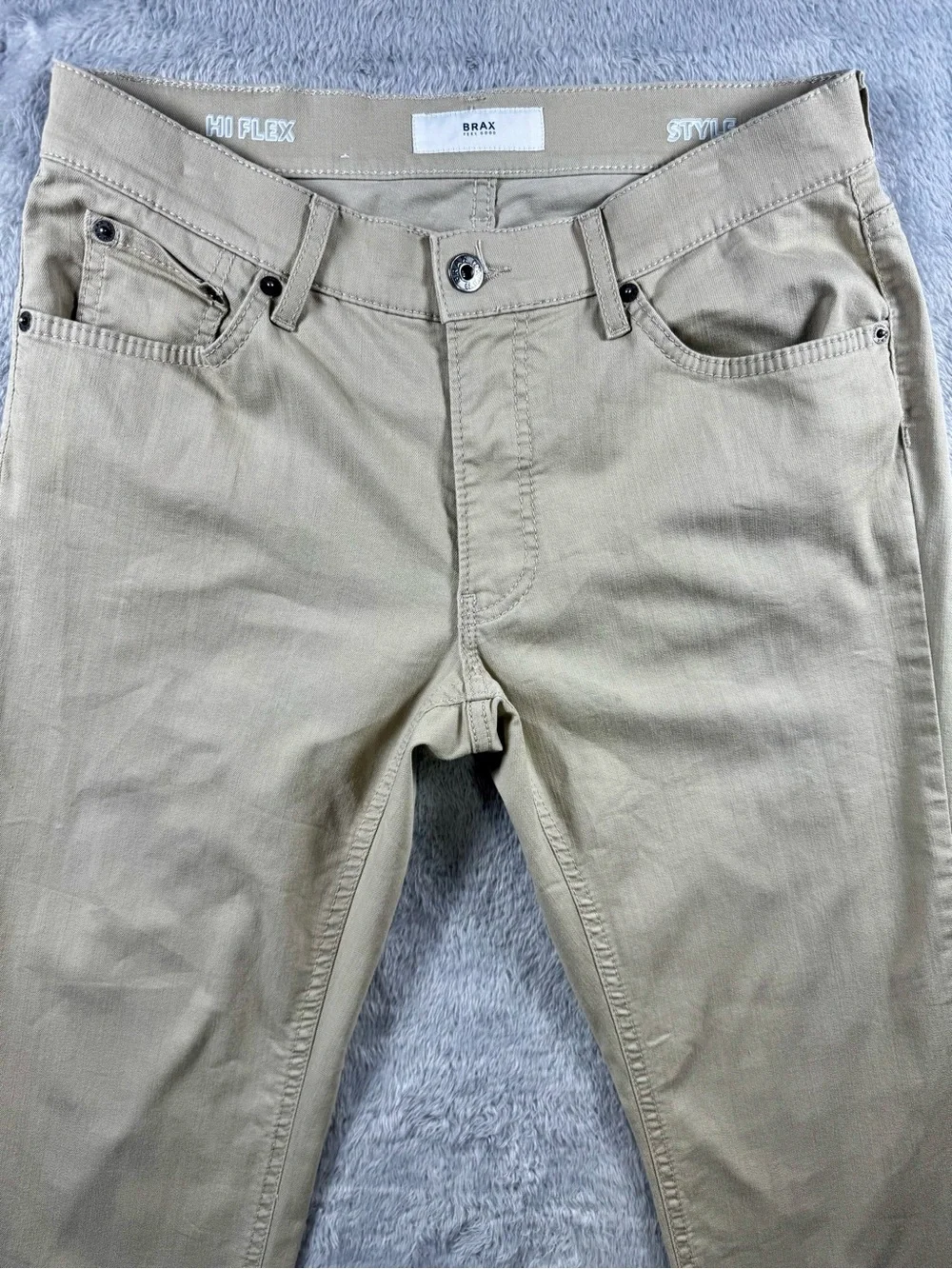 BRAX Chuck Hi Flex Stretch Pants Men 32x34 Khaki